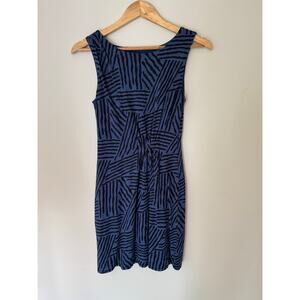 Ann Taylor LOFT Abstract Striped Sleeveless Dress Size XS